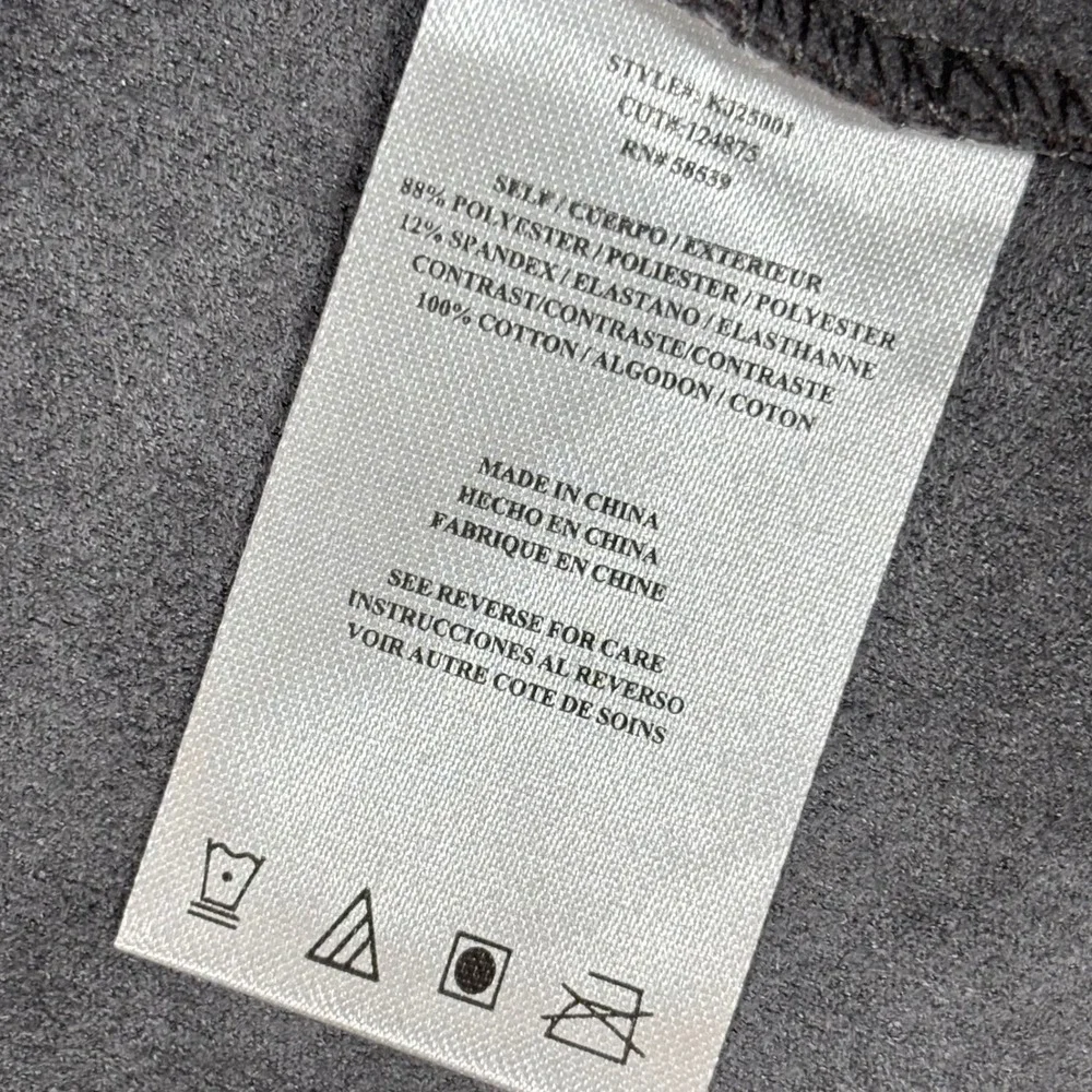 KUT from the Kloth Tayanita Faux Suede Drape Front Jacket Gray Medium Moto NWOT - Picture 7 of 8